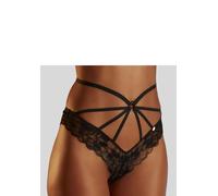 Tanga JETTE, Damen, Gr. 36/38, schwarz, Microtouch, Obermaterial: 90% Polyamid, 10% Elasthan, figurbetont, Unterhosen, mit aufregendem Bänder-Design (86157460-36) schwarz