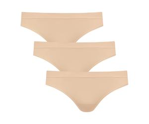 Tanga JOCKEY "Seamfree Core", Damen, Gr. XXL, light beige, Microfaser, Obermaterial: 93% Polyamid, 7% Elasthan, unifarben, körpernah, Unterhosen Tanga, leichter luftiger Stretch, atmungsaktiv (4561574