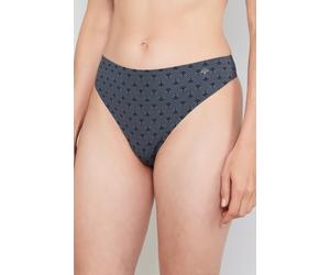 Tanga JOOP "Sensation", Damen, Gr. 38, grau (dunkelgrau), Obermaterial: 85% Polyamid, 15% Elasthan, unifarben, körpernah, Unterhosen Tanga, mit detailliertem Allover-Print (89517231-38) dunkelgrau
