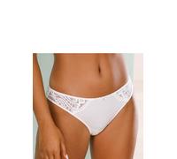 Tanga LASCANA "Flora", Damen, Gr. 40/42, beige (champagner), Spitze, Microtouch, Obermaterial: 89% Polyamid, 11% Elasthan, Unterhosen (77236556-40) champagner