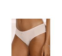 Tanga LASCANA "Maria", Damen, Gr. 44/46, pink (puder, pink), Microtouch, Obermaterial: 73% Polyamid, 20% Polyester, 7% Elasthan, Unterhosen Tanga, mit blumiger Stickereispitze (26746668-44) puder, pin
