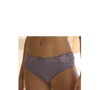 Tanga LASCANA "Vittoria", Damen, Gr. 36/38, grau, Obermaterial: 84% Polyamid (TACTEL), 16% Elasthan (LYCRA), körpernah, Unterhosen Tanga, mit Spitzeneinsätzen (75848736-36) grau