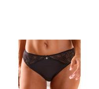 Tanga NUANCE "Vivianna", Damen, Gr. 44/46, schwarz, Microfaser, Obermaterial: 88% Polyamid, 12% Elasthan, figurbetont, Unterhosen Tanga, mit feinen Spitzen-Details (30710355-44) schwarz