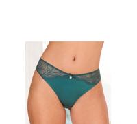 Tanga NUANCE "Vivianna", Damen, Gr. 32/34, grün (tannengrün), Microfaser, Obermaterial: 88% Polyamid, 12% Elasthan, figurbetont, Unterhosen Tanga, mit feinen Spitzen-Details (77520242-32)