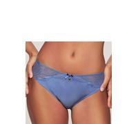 Tanga NUANCE "Vivianna", Damen, Gr. 32/34, kornblumenblau, Microfaser, Obermaterial: 88% Polyamid, 12% Elasthan, figurbetont, Unterhosen Tanga, mit feinen Spitzen-Details (32254248-32) kornblumenblau
