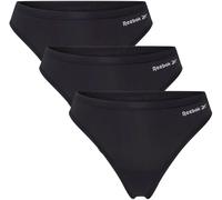 Tanga REEBOK "SERENA", Damen, Gr. M, schwarz, Microfaser, Obermaterial: 92% Polyester, 8% Elasthan, unifarben, eng, Unterhosen, mit Markenschriftzug auf der Hüfte (89693436-M) schwarz