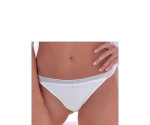 Tanga S.OLIVER "Maelle", Damen, Gr. 36/38, weiß, Microtouch, Obermaterial: 83% Polyamid, 15% Elasthan, 2% Polyester, Unterhosen Tanga, mit feiner Zierschleife und kleinem Glitzeraccessoire (90041357-3