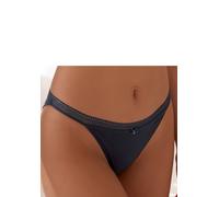 Tanga S.OLIVER "Maelle", Damen, Gr. 40/42, dunkelblau, Microtouch, Obermaterial: 83% Polyamid, 15% Elasthan, 2% Polyester, Unterhosen Tanga, mit feiner Zierschleife und kleinem Glitzeraccessoire (7793