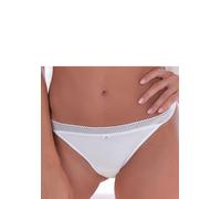 Tanga S.OLIVER "Maelle", Damen, Gr. 44/46, weiß, Microtouch, Obermaterial: 83% Polyamid, 15% Elasthan, 2% Polyester, Unterhosen Tanga, mit feiner Zierschleife und kleinem Glitzeraccessoire (90041357-4