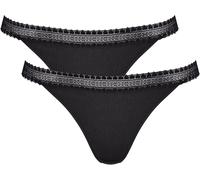 sloggi Damen GO Ribbed R Tanga C2P, BLACK, L
