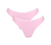Tanga SLOGGI "GO Sense", Damen, Gr. L, rosa (floral pink), Single Jersey, Obermaterial: 85% Modal, 15% Elasthan, figurbetont, Unterhosen Tanga, Modalmix, nahtlos, flacher Saum, elastisch, weich (19349