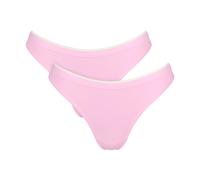Tanga SLOGGI "GO Sense", Damen, Gr. S, rosa (floral pink), Single Jersey, Obermaterial: 85% Modal, 15% Elasthan, figurbetont, Unterhosen Tanga, Modalmix, nahtlos, flacher Saum, elastisch, weich (19349