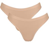 Tanga SLOGGI "GO Sense", Damen, Gr. XS, peanut butter, Single Jersey, Obermaterial: 88% Modal, 12% Elasthan, figurbetont, Unterhosen, Modalmix, nahtlos, flacher Saum, elastisch, weich (94525503-XS) pe