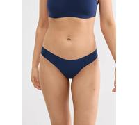 Tanga SLOGGI "ZERO Feel 2.0", Damen, Gr. L, navy blau, Single Jersey;Interlock, Obermaterial: 76% Polyamid, 24% Elasthan, körpernah, Unterhosen Tanga, nahtlos, superweiches Interlock-Jersey Material,