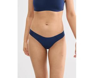 Tanga SLOGGI "ZERO Feel 2.0", Damen, Gr. XXL, navy blau, Single Jersey;Interlock, Obermaterial: 76% Polyamid, 24% Elasthan, körpernah, Unterhosen Tanga, nahtlos, superweiches Interlock-Jersey Material