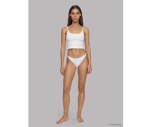 Tanga "STRING BIKINI", Damen, Gr. S (36), weiß, Jersey, Obermaterial: 53% Baumwolle, 35% Modal, 12% Elasthan, CALVIN KLEIN UNDERWEAR, unifarben, körpernah, Unterhosen Tanga, Körpernahe Passform mit el