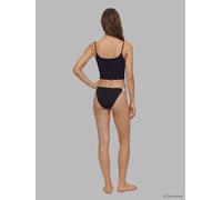 Tanga "STRING BIKINI", Damen, Gr. XL (42), schwarz, Jersey, Obermaterial: 53% Baumwolle, 35% Modal, 12% Elasthan, CALVIN KLEIN UNDERWEAR, unifarben, körpernah, Unterhosen Tanga, Körpernahe Passform mi