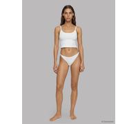 Tanga "STRING BIKINI", Damen, Gr. XL (42), weiß, Jersey, Obermaterial: 53% Baumwolle, 35% Modal, 12% Elasthan, CALVIN KLEIN UNDERWEAR, unifarben, körpernah, Unterhosen Tanga, Körpernahe Passform mit e
