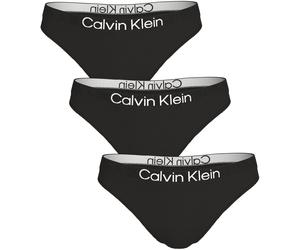 Tanga "THONG 3PK", Damen, Gr. S (36), schwarz, schwarz, schwarz, Jersey, Obermaterial: 95% Baumwolle, 5% Elasthan, CALVIN KLEIN UNDERWEAR, unifarben, körpernah, Unterhosen Tanga, Körpernahe Passform m