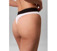 Tanga "THONG", Damen, Gr. XL (42), weiß, Jersey, Obermaterial: 92% Polyester, 8% Elasthan, CALVIN KLEIN UNDERWEAR, unifarben, körpernah, Unterhosen Tanga, Körpernahe Passform mit elastischem Bund (235