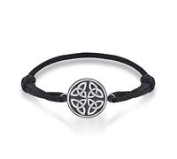 TANGPOET Keltisches Armband Sterling Silber 925, Handgemachte Geflochtene Armbänder, Keltischer Knoten Freundschaftsarmbänder, Schmuck Geschenk für Damen Herren