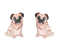 TANGPOET Mops-Geschenke für Mops-Liebhaber 925 Sterling Silber Klein Pug Hund Ohrstecker Welpenschmuck für Damen Mädchen Hundemama Haustierliebhaber Geschenke für Muttertag Weihnachten Valentinstag