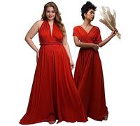 Taniri Infinity Kleider für Brautjungfern - Umstands- & Weihnachtskleid - Brautjungfernkleid für Hochzeit, Terrakotta, Einheitsgröße