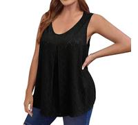 Tank Top Damen Ärmellos Große Größe Oberteile Blusentop Sommer Sexy Tops Casual T Shirt Basic Stretch Tops Baumwolle Tanktops Einfarbig Tunika Bluse Lockere Tanktops Frauen Oversize Sommertops