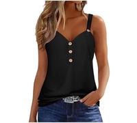 Tank Top Damen Ärmellos Ruched Oberteile Slim Fit Blusentop Sommer Rundhals Tanktop Casual T Shirt Basic Stretch Tops Baumwolle Vest Top Einfarbig Bluse Lockere Passform Tanktops Frauen Sommertops