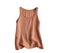Tank Top Damen Große Größen, Baumwolle Unterhemd Ärmellose Oberteile Rundhals Basic Modisch Tanktop Übergrößen Frauen Trägertop Einfarbig Pullover Longtop Weiche Bequem Trägershirt Tunika Tops
