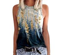 Tank Top Damen Sommer Ärmelloses Tshirt Oberteile Rundhals Sport Sommertop Luftig Schwarze Trägershirt Basic Top Ausgefallene Lässige Elegant Baumwolle Blusentop Tanktops Frauen Tank Top