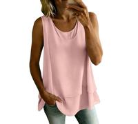 Tank Top Elegant Lässig Leinenbluse Damen Sommer 2026 V Ausschnitt 3/4 Ärmel Tshirt Sommerblusen für Frauen Leicht und Luftig Henley Shirt Leinen Blusenshirt Sommerbluse Hemdbluse Oberteile