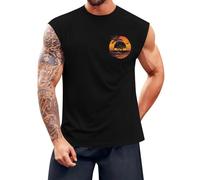 Tank Top Herren Ärmellose Sommer Unterhemd Stretch Bequeme T Shirt Baumwolle Sport Muskelshirt Regular Fit Workout Tanktop Bodybuilding Fitness Trägershirts 2025 Athletic Achselshirts Sportshirt