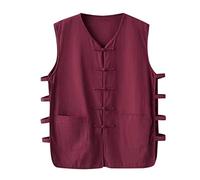 Tank Top Herren Baumwolle Leinen Shirt ärmelloses Tanktop V-Ausschnitt Sport Unterhemd Basic Achselshirt Sommer Achselshirts Casual Funktionsshirt Atmungsaktiv Muscle Shirts Bequem Muskelshirt