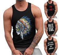 Tank Top Herren Sommer Einfarbig Ärmellos T-Shirt Casual Fitness Sport Tanktop Tankshirt Sportshirt Männer Lässig Strand Workout Gym Bodybuilding Muskelshirt Tshirt Weste Shirts Top