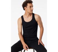 Schiesser Revival Tank Top Herren Baumwolle schwarz, 4
