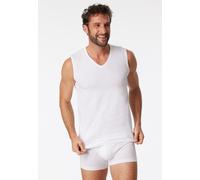 Schiesser Herren 95/5 organisch katoenen onderhemd met Brede bandjes en V-Hals Unterw sche, Weiß, XL EU