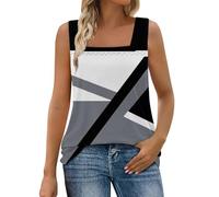 Tank Tops Für Damen Ärmellose 2026 Lässiges -Top Mit V-Ausschnitt Ärmellos Ringträgern Lockerer Passform Basic-Shirt Sport Und Freizeit Top Basic Locker Sommer Sexy T-Shirts Oberteil Shirt Grey 3XL
