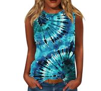 Tank Tops Für Damen Ärmellose Ärmelloses Oberteil Rundhals Elegantes T Shirt Mit Flügelärmeln Einfarbig Strukturiertes Casual Basic Kurzarmshirt Top Blusentop Sommer Große Größen Women T-Shirts Blau