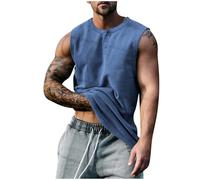 Tank Tops für Herren Ärmelloses Sommer Hemd Shirt Sport Casual Ärmelloses Tanktop Gym Unterhemd Männer Sleeveless Fitness Trägershirt Atmungsaktiv Freizeithemd Strand Top Basic Männer Tshirt