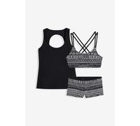 Tankini (3-tlg. Set) mit Bustier-Bikinioberteil 40