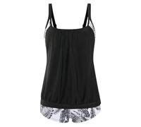 Tankini Damen Bauchweg Bademode Set Freizeit Badeanzug Tankinis Zweiteiler Sets Sommer Elegant Badeanzüge für Damen Oberteil mit Badeshorts