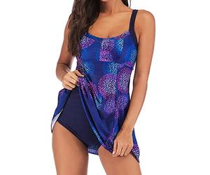 Tankini Damen Bauchweg - Tankini Damen mit Shorts Zweiteilig Badeanzug Große Größen Konservativer Badekleider High Waist Badeshorts Bademode Strandmode Bikini Tankinis Set Badeanzüge für Damen