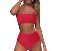 Tankini Damen Bauchweg Zweiteilig Badeanzug,Push Up Bademode Sexy Tankini High Waist Push Up Bikinis Badeanzüge Outfits Strandurlaub Badeanzüge Strandmode Bademode Triangel Breites Atmungsak