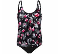 Tankini Damen Bauchweg Zweiteilig Badeanzug,Swimsuit Push Up Bikini Set High Waist Push Up Bikinis Brustpolster Swimsuit Frauen Crop Top Gerippte Bademode Triangel Breites Hohe Taille