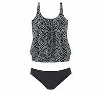 Tankini Damen Bauchweg Zweiteilig Badeanzug,Swimsuit Push Up Bikini Set High Waist Push Up Bikinis Brustpolster Swimsuit Frauen Crop Top Gerippte Bademode Triangel Breites Hohe Taille