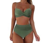 Tankini Nur Oberteile Schwimmanzug Damen Mit Kopftuch Sexy Damen Bikini BüGel Bikini Set Damen Badeanzug Damen Kurze Hose Push Up Bikini Zum SchnüRen Badeanzug Damen Monokini Bademode Damen GroßE