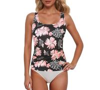Tankini Oberteil Damen Einzeln, Sport Bikini Top Bauchweg Badeanzug Tankinis Oberteile Bikinioberteile Badeanzüge Tanktop Bademode Schwimmanzug Strandmode Badebekleidung Tankini-Oberteile für Frauen