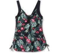 Sheego Tankini-Oberteil mit Tropical-Print 42E schwarz-gemustert