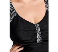 Tankini SHEEGO, Damen, Gr. 54, Cup C, schwarz (schwarz, weiß, bedruckt), Elasthan, Polyamid, Bikini-Sets Tankini (84797922-54) schwarz, weiß, bedruckt